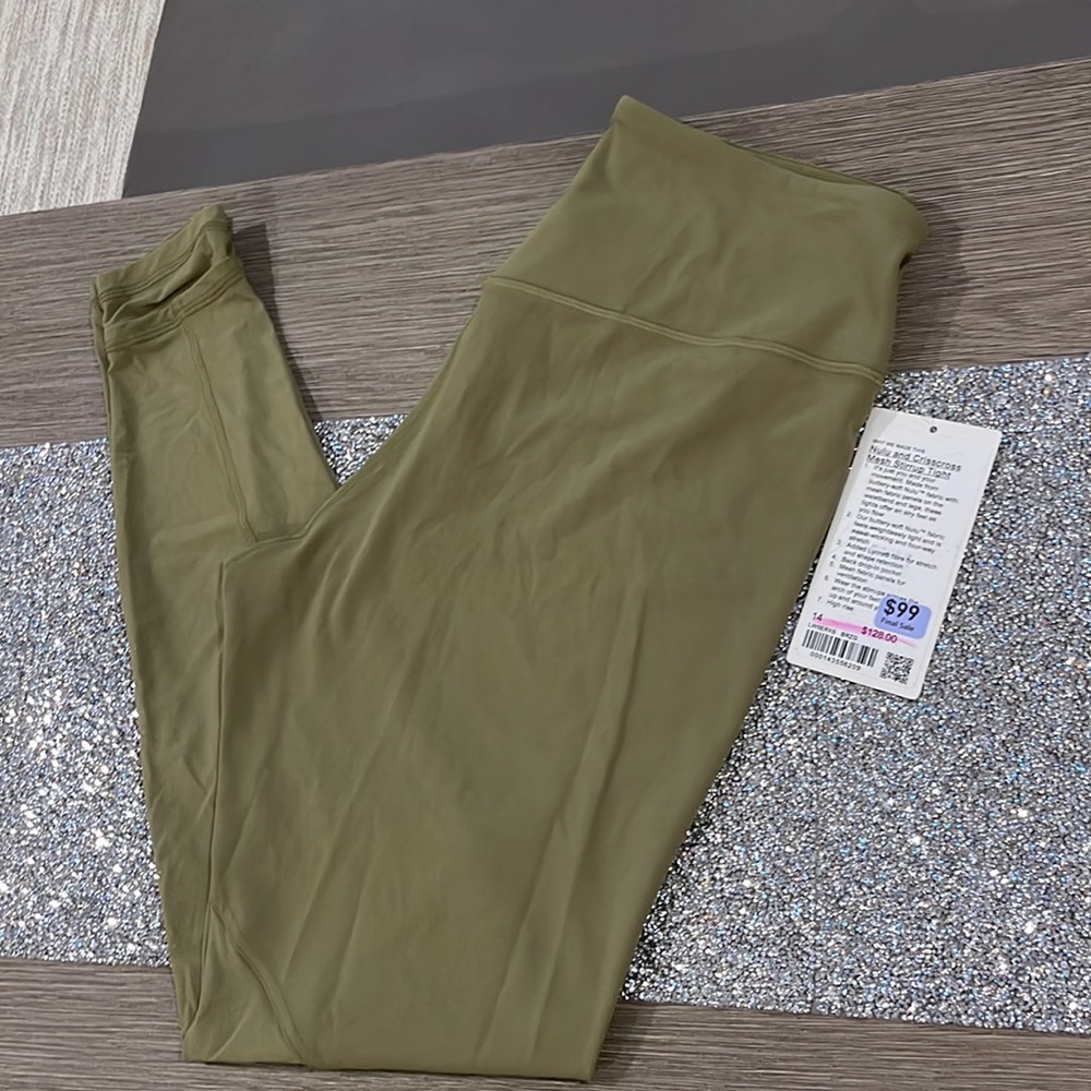 Lululemon Nulu and Crisscross Mesh Stirrup Tight BRZG 14 XL NWT